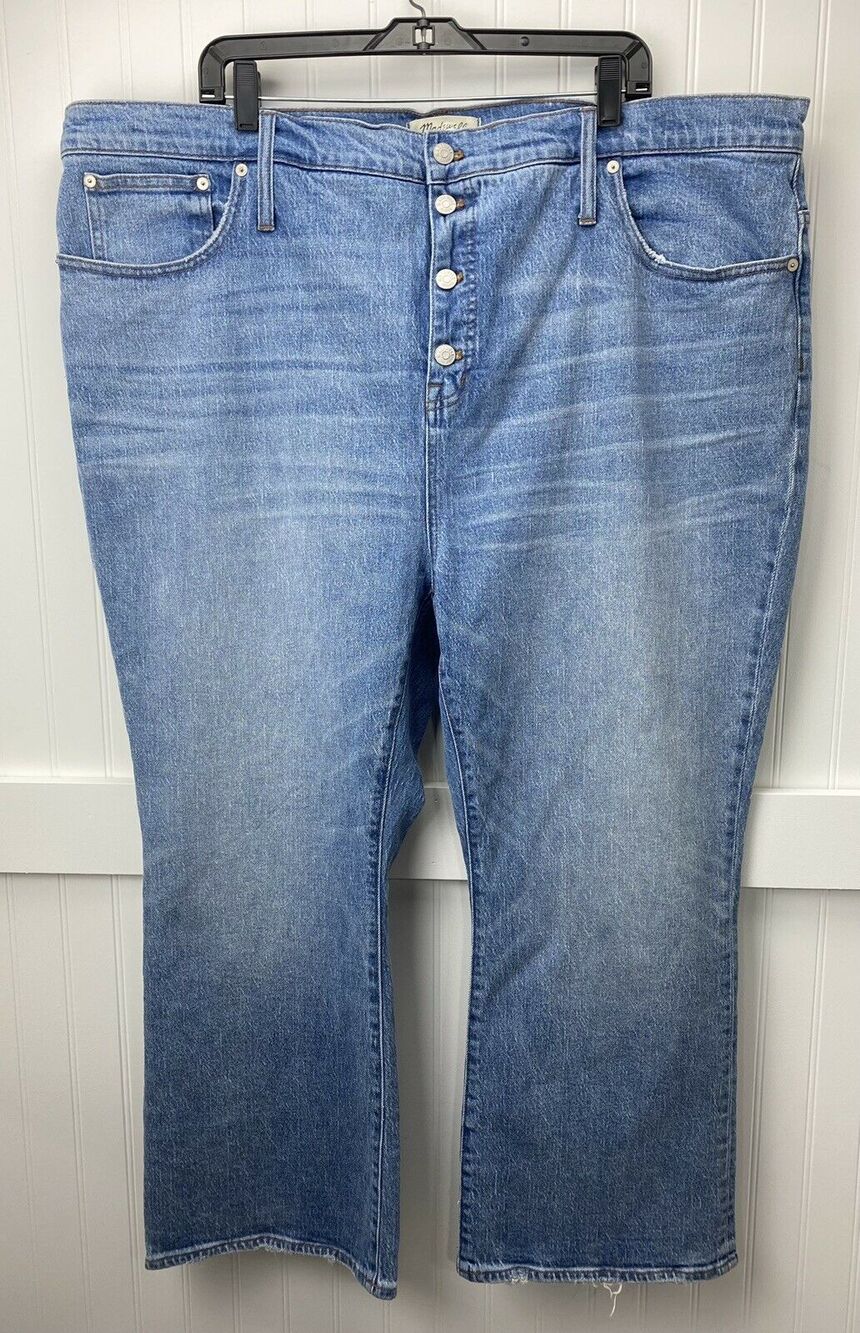 Madewell Jeans Cali Demi Boot Crop Hi-Rise Denim Sz 37 NEW